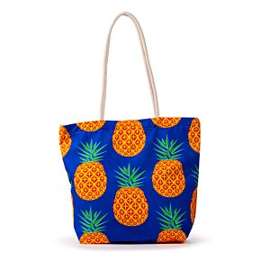 Anannas-Muster Strandtasche aus Segeltuch
