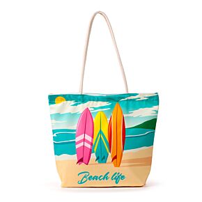 Beach Life Surf Strandtasche aus Segeltuch