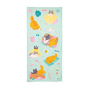 Beans & Co. Katzen Mikrofaser-Strandtuch
