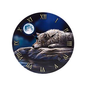 Lisa Parker Meditation Wolf Wanduhr