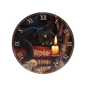 Lisa Parker Geisterstunde Wanduhr mit schwarzer Katze