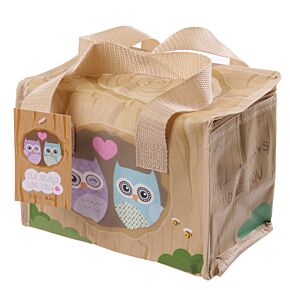 Gewebte Kühltasche Lunchbox - Liebes Eulen