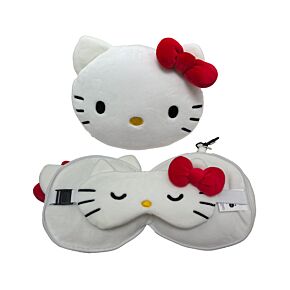 Relaxeazzz Hello Kitty Plüsch Reisekissen & Schlafmaske
