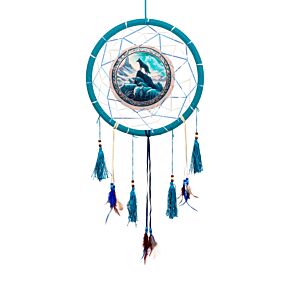 Geist des Wolfrudels Traumfänger 33cm