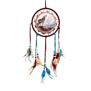 Bergwolf Traumfänger 16cm