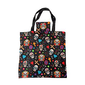 RPET Faltbare wiederverwendbare Einkaufstasche Day of the Dead Tag der Toten