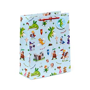 Ritter & Drachen Geschenktasche Groß