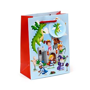 Ritter & Drachen Geschenktasche Medium