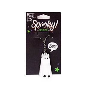 Spooky Gespenst Geist Katze 3D PVC-Schlüsselanhänger