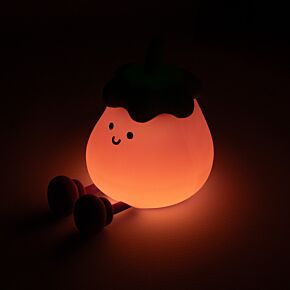Foodiemals Egg Plant Aubergine LED Lampe Nachtlicht & Handy-Halter