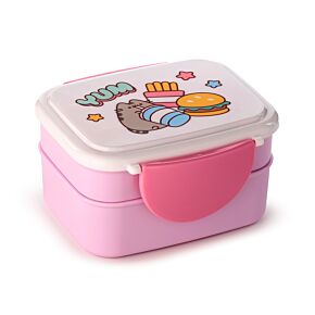Pusheen the Cat Katze Core Stapelbare Lunchbox mit Besteck & Clipverschluss