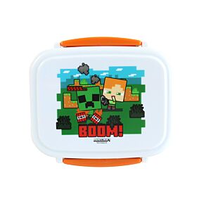 Minecraft SSS BOOM Stapelbare Bento-Lunchbox mit Besteck & Clipverschluss