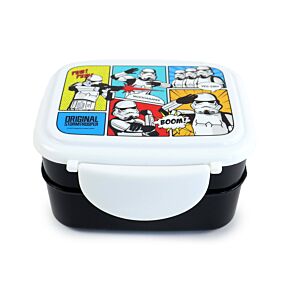 The Original Stormtrooper  Stapelbare Bentobox mit Besteck & Clipverschluss