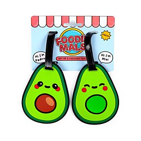 Foodiemals Avocado PVC-Kofferanhänger 2er-Set