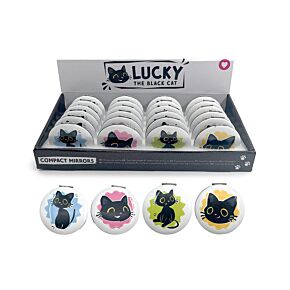 Lucky the Black Cat Katze Taschenspiegel