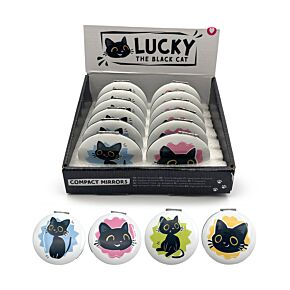 Lucky the Black Cat Katze Taschenspiegel