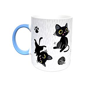 Lucky the Black Cat Katze Porzellanbecher