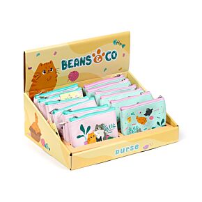 Beans & Co. Katzen Geldbörse aus Kunststuff
