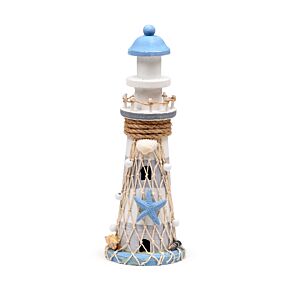 Strand-Souvenir - Leuchtturm Figur mit blauem Stern
