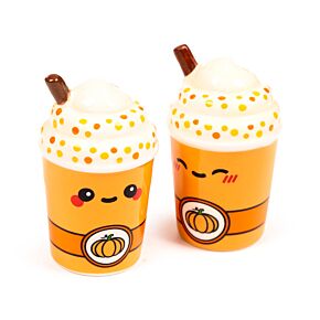 Pumpkin Spiced Latte Foodiemals Keramik Salz-& Pfefferstreuer Set