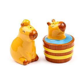 Capybara Wasserschwein Keramik Salz- und Pfefferstreuer Set