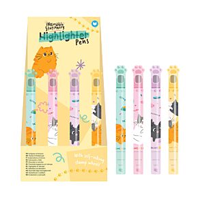Beans & Co. Katzen 2 in 1 Textmarker & Stempel mit integriertem Stempelkissen