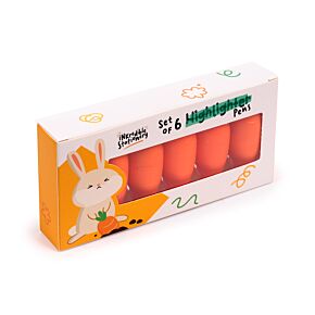 Inkredible Karotte Textmarker-Stift 6er Set