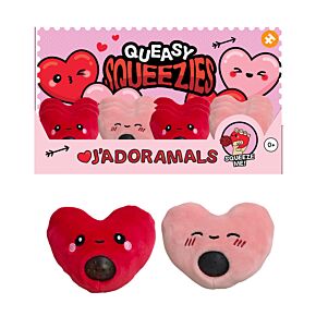 Queasy Squeezies Amore Herzen Plüsch Quetsch-Spielzeug