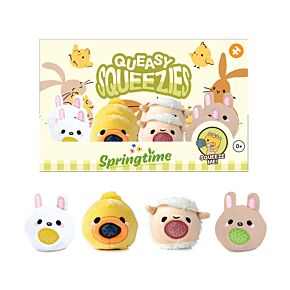 Queasy Squeezies Springtime Frühling Hasen, Küken & Lamm Plüsch Quetsch-Spielzeug
