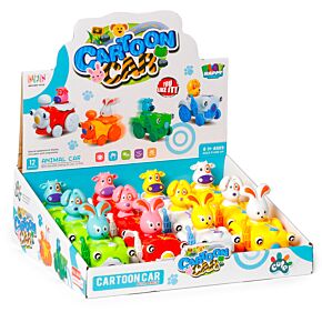 Push/Pull niedliches Cartoon-Tier Traktor Action-Spielzeug