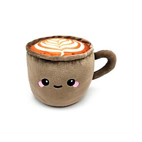 Foodiemals Cappuccino Mikrowellengeeignetes Plüsch Lavendel Wärmepack