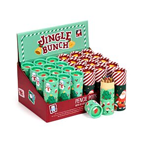 Jingle Bunch Weihnachten Stiftebox mit 12 Buntstiften