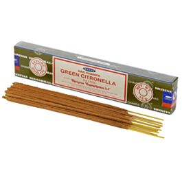 01356 Satya Grüne Zitronella Nag Champa Räucherstäbchen (pro Verpackung)
