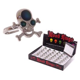 Stimmungsring, Totenkopf mit gekreuzten Knochen (pro Stück)