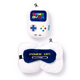 Relaxeazzz Game Over Plüsch Reisekissen & Schlafmaske