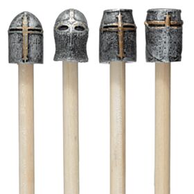 Mittelalter Ritter Bleistift mit Helm-Topper