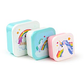 Enchanted Rainbows Unicorn Einhorn Lunchboxen Brotdosen 3er-Set S/M/L Enchanted Rainbows Unicorn Einhorn Lunchboxen Brotdosen 3er-Set S/M/L