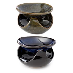 Abstrakte dunkel gesprenkelte Duftlampe aus Keramik