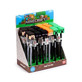 Minecraft Fineliner Kugelschreiber mit Silikon-Topper Minecraft Fineliner Kugelschreiber mit Silikon-Topper