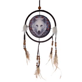 Traumfängerdruck Lisa Parker Ruhige Nacht des Wolfes 16cm