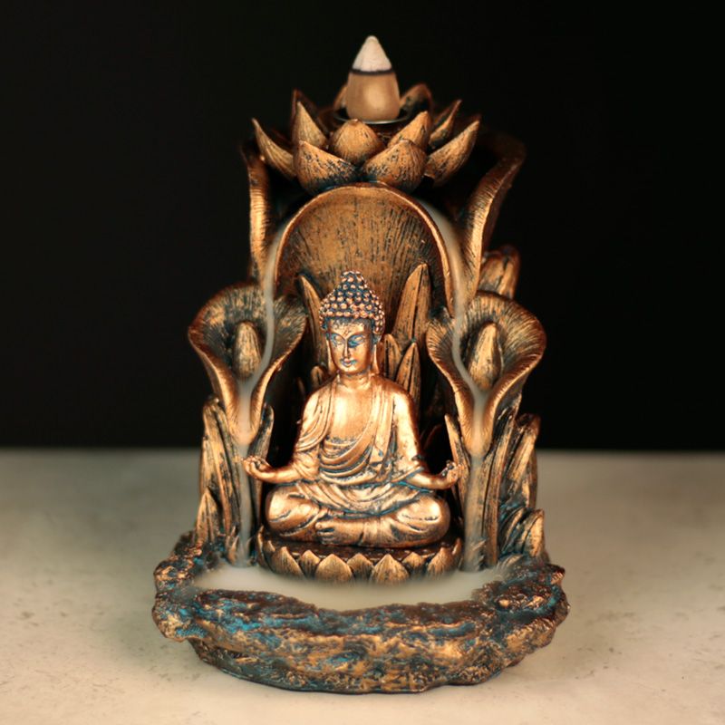 Thai Buddha Lotos Rückfluss Räucherbrenner