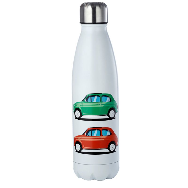 Fiat 500 Retro Thermo Trinkflasche 500ml