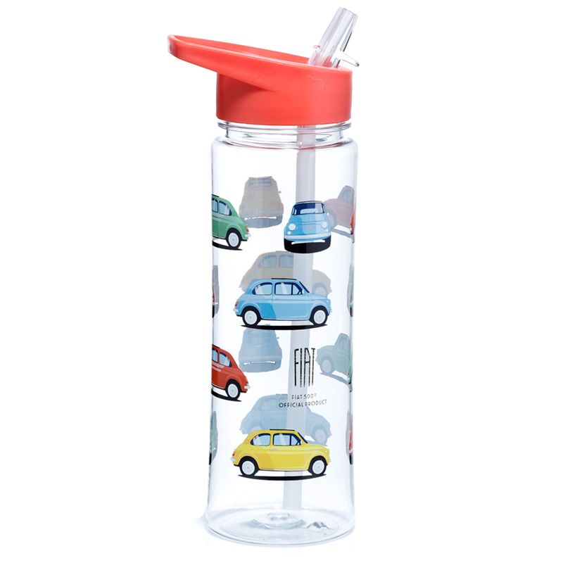 Fiat 500 Retro Wasserflasche aus bruchsicherem Tritan-Kunststoff 550ml
