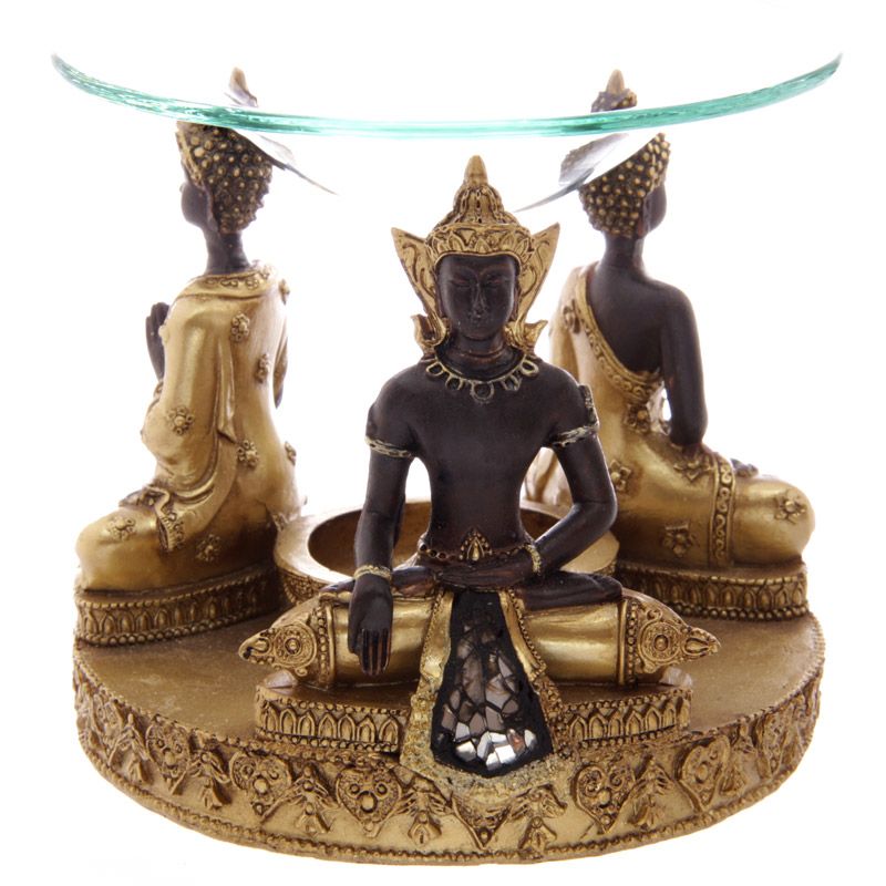 Thai Buddha Duftlampe mit Glasmosaikeffekt Detail