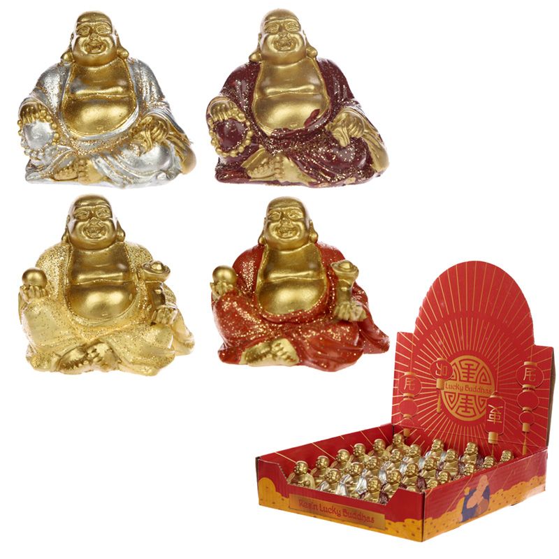 Mini Glitzer Glücks-Buddha Sammlerstück