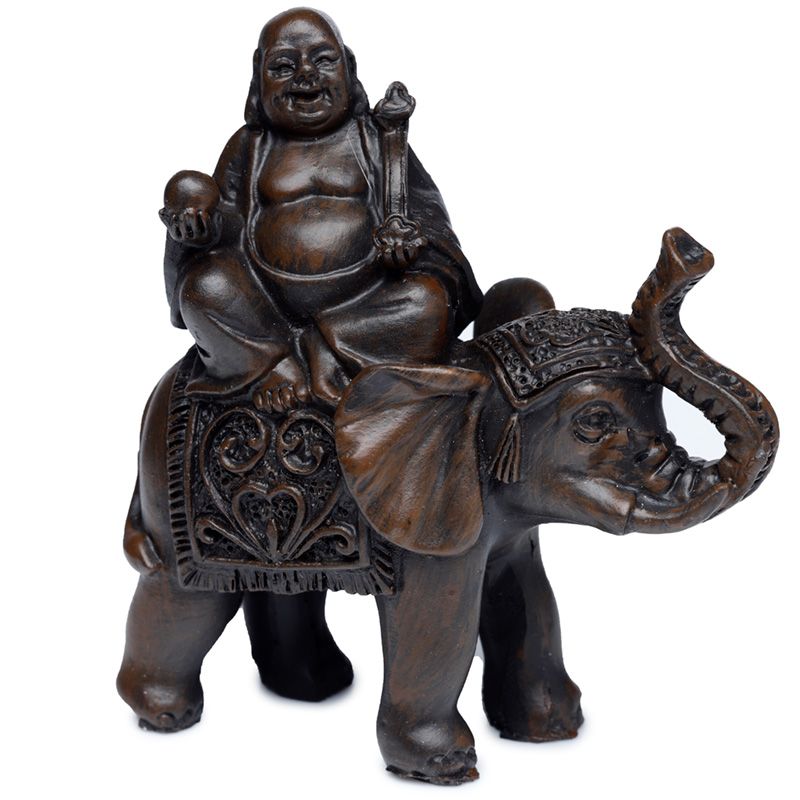 Peace of the East Holzeffekt Buddha & Elefant Figur