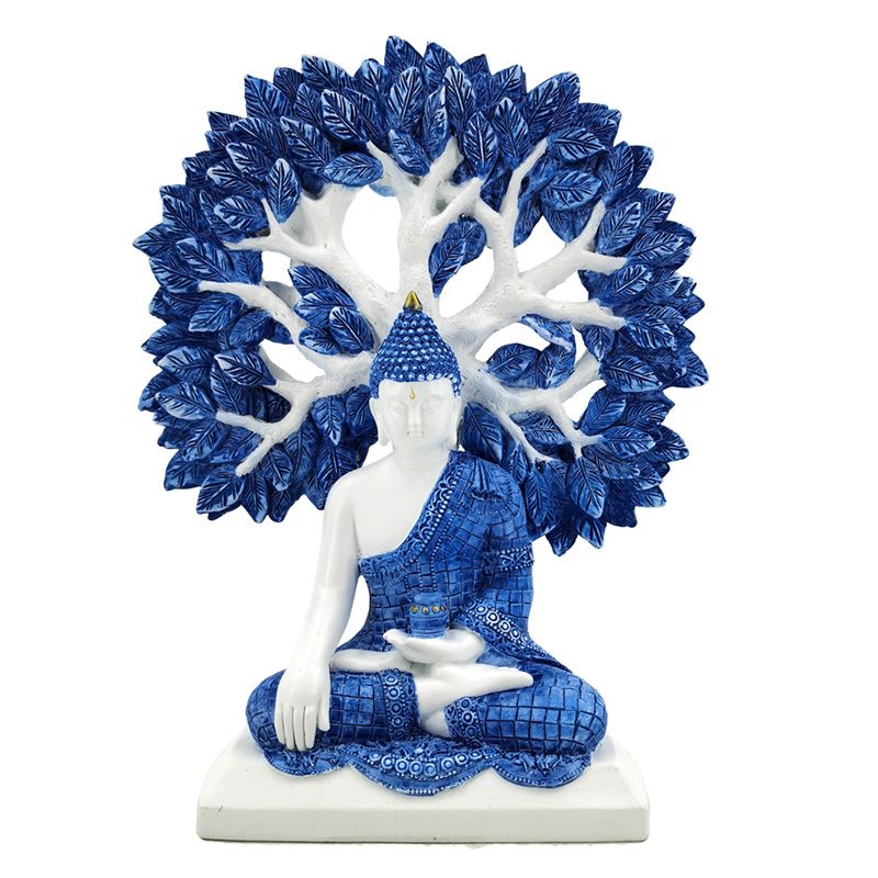 Weißer & Blauer Thai Buddha Lebensbaum