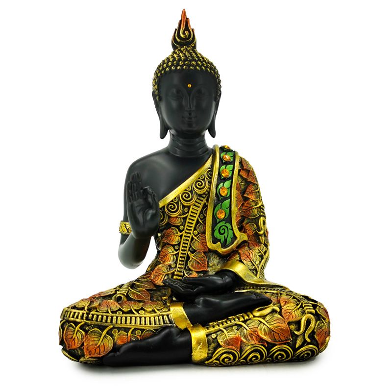 Schwarzer & Oranger Goldener Thai Buddha Mediation