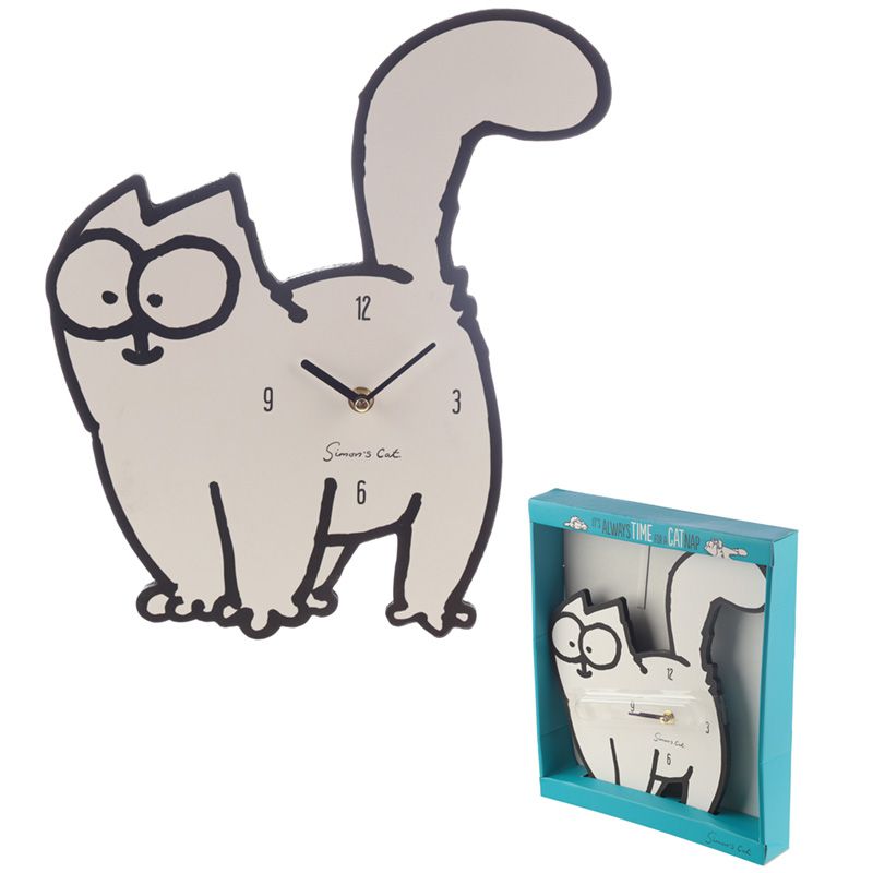 Simon's Cat katzenförmige Bilderuhr