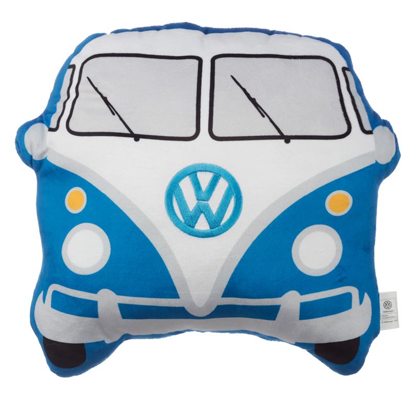 Plüsch Volkswagen VW T1 Bulli Blaues Kissen